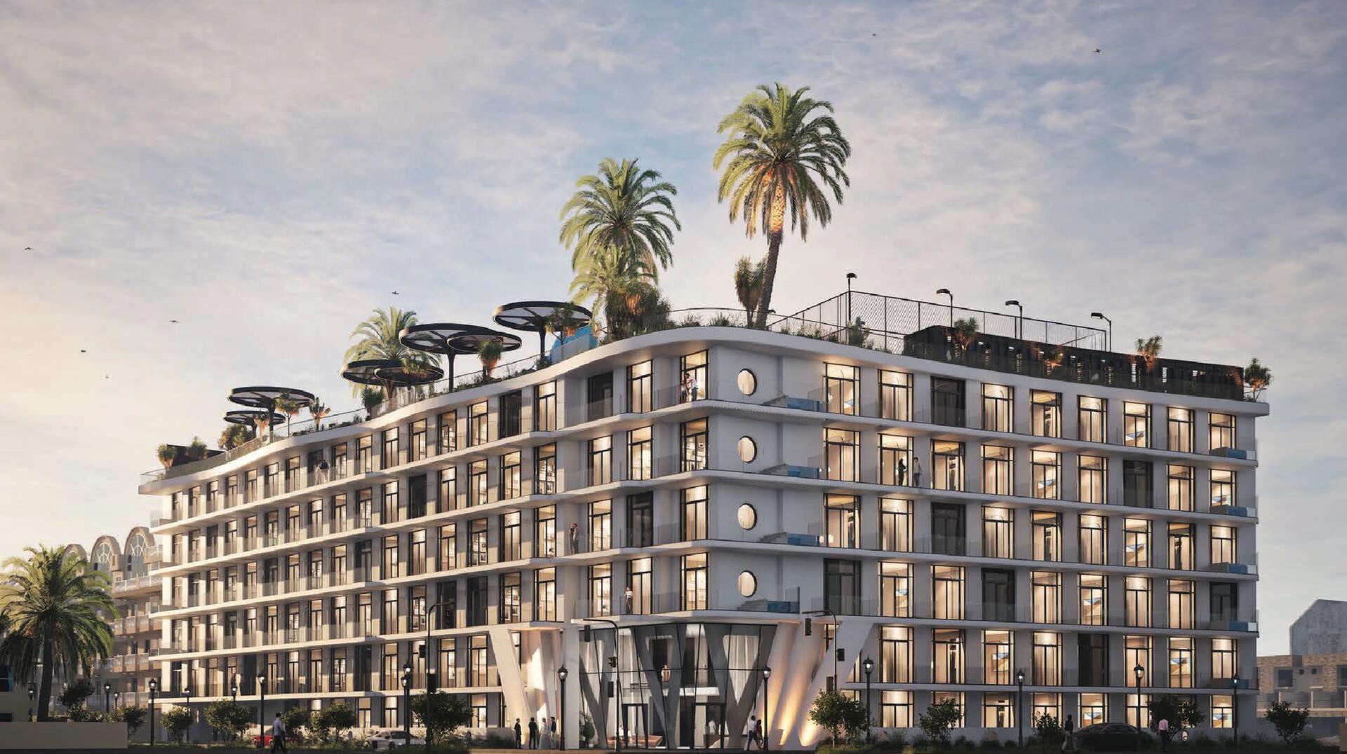 Architectural render of Avana Residences exterior