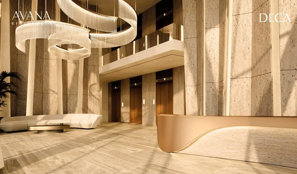 Luxurious lobby of Avana Residences in JVC